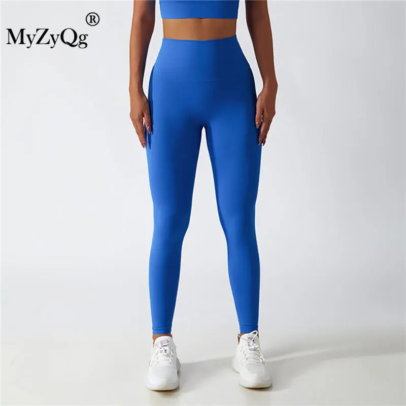 

MyZyQg Women Breathable Tight Yoga Pants Female High Waist with Pockets Fitness Leggings Outer Wear Quick-drying Sports Trousers