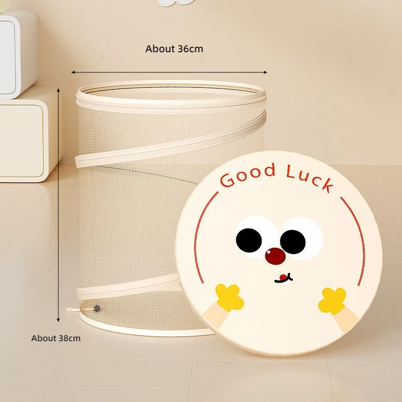 سلة غسيل قابلة للطي مع غطاء - سلة ملابس قذرة قابلة للطي |   مقاوم للرائحة والغبار للمهاجع والمنزل |   توفير المساحة،