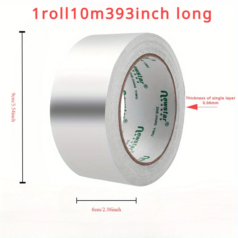 High Temperature Resistant Smoke Exhaust Pipe Sealing Kitchen Cauldron Leak Proof Sunscreen Heat Insulation Aluminum Foil Tape image 2
