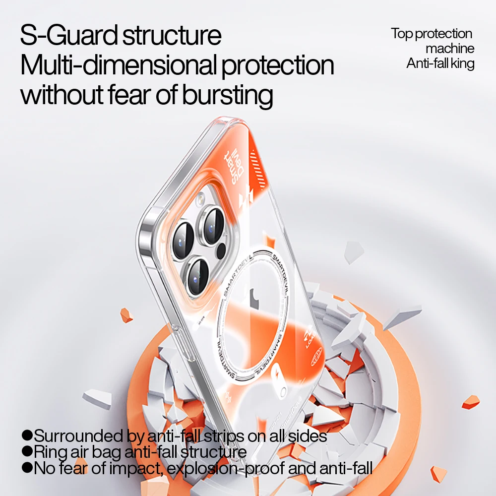 เคสโทรศัพท์แบบดูดแม่เหล็กสีอัจฉริยะสำหรับ iPhone 14PROMAX เคสชาร์จไร้สายสำหรับ iPhone 14Pro