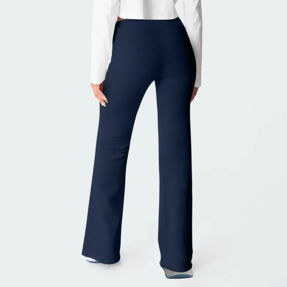 Trendy With Pockets Wide Leg Trousers Yoga Pants For Women Workout Leggings Stretchy Casual Pants With Pockets VêTement Femme