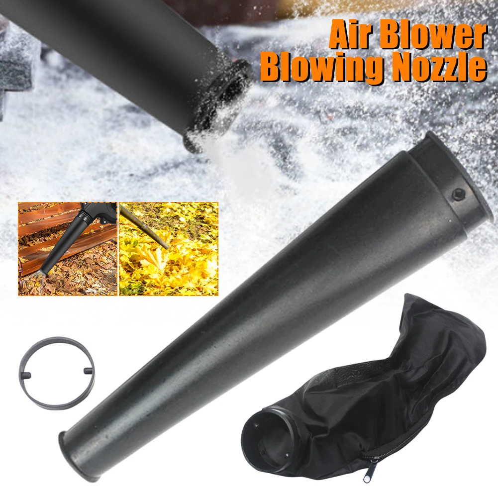 Air Blower Vacuum Blowing Nozzle Electric Dust Collector Leaf Dust Blowing Pipe Nozzle with Dust Blower Bag Cleaning Accessories