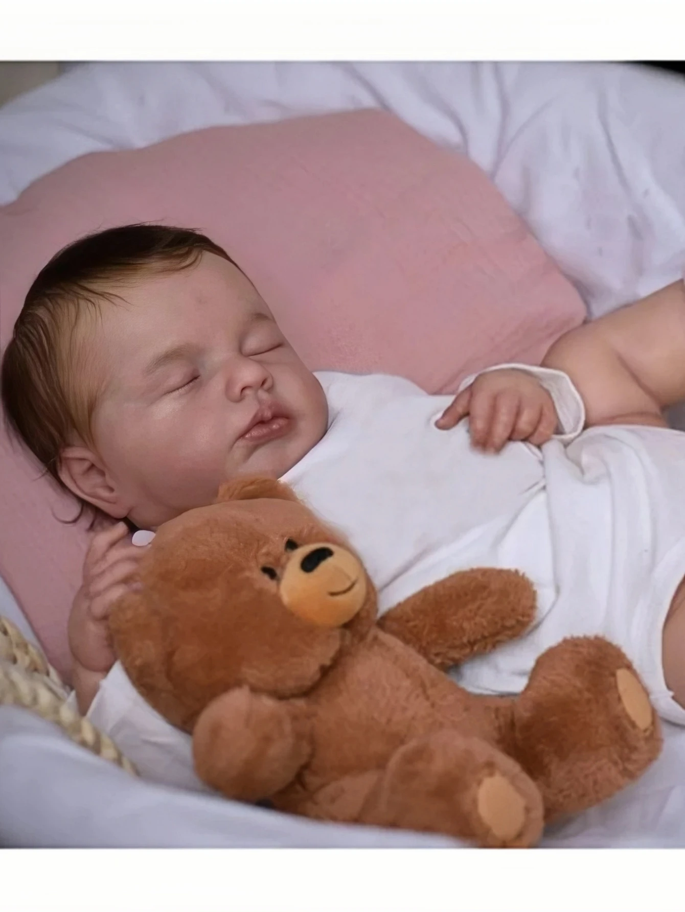 

Очаровательная 20-дюймовая реалистичная кукла реборн Risbecko — ручная роспись с видимыми венами — подарок на день рождения/Рождественский подарок