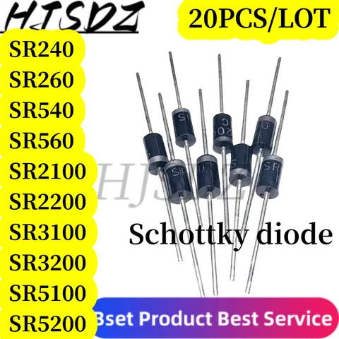 20PCS/LOT SR3100 SB3100 MBR3100 SR5100 SR5200 SR2100 SR2200 SR3200 SR560 SB560 SR240 SR260 SR540 DO-15 27 SR3100 Schottky diode