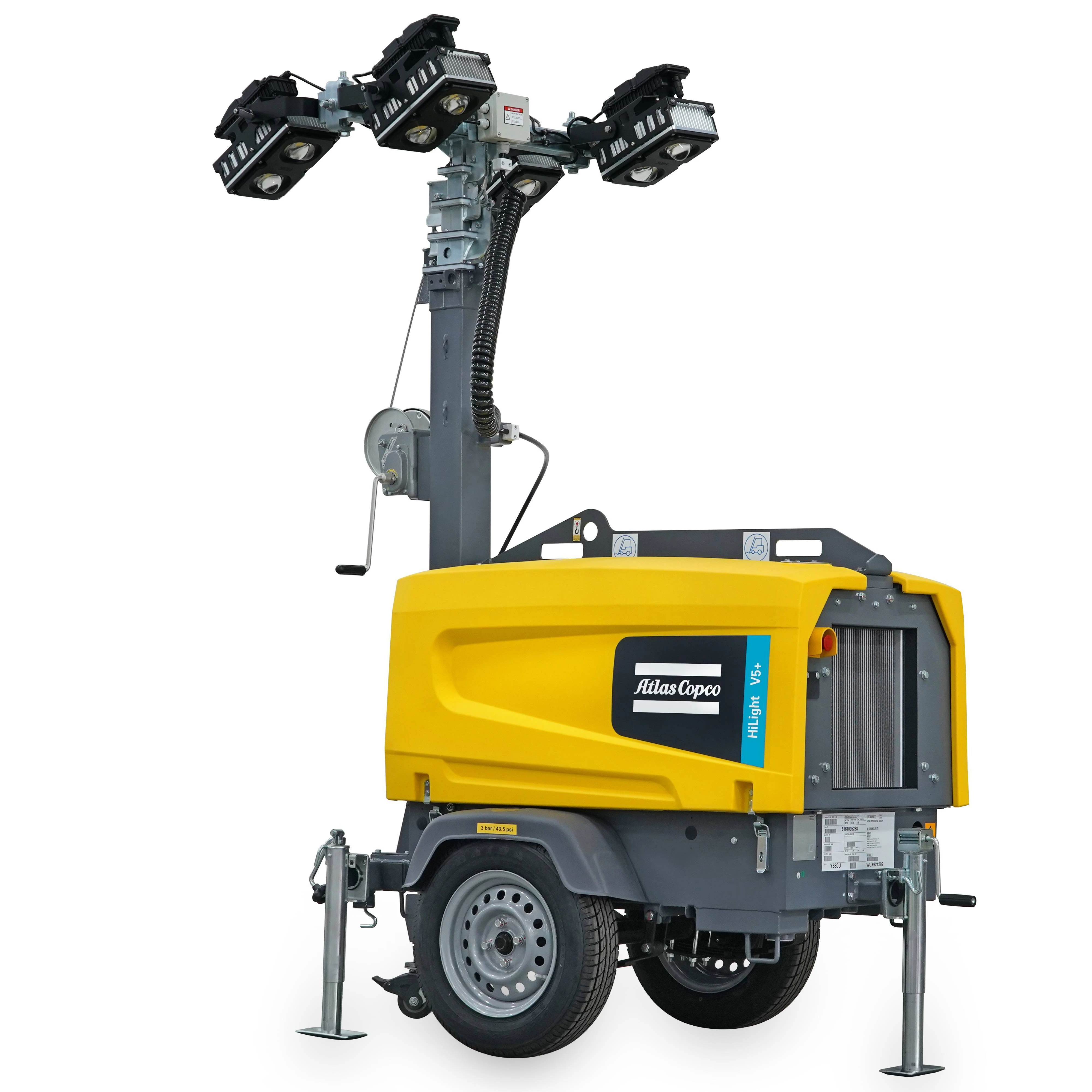 Atlas Copco Portable Mobile Light Towers With LED Technology V4 V4+ V5 V5+ Led Light Tower Hilight