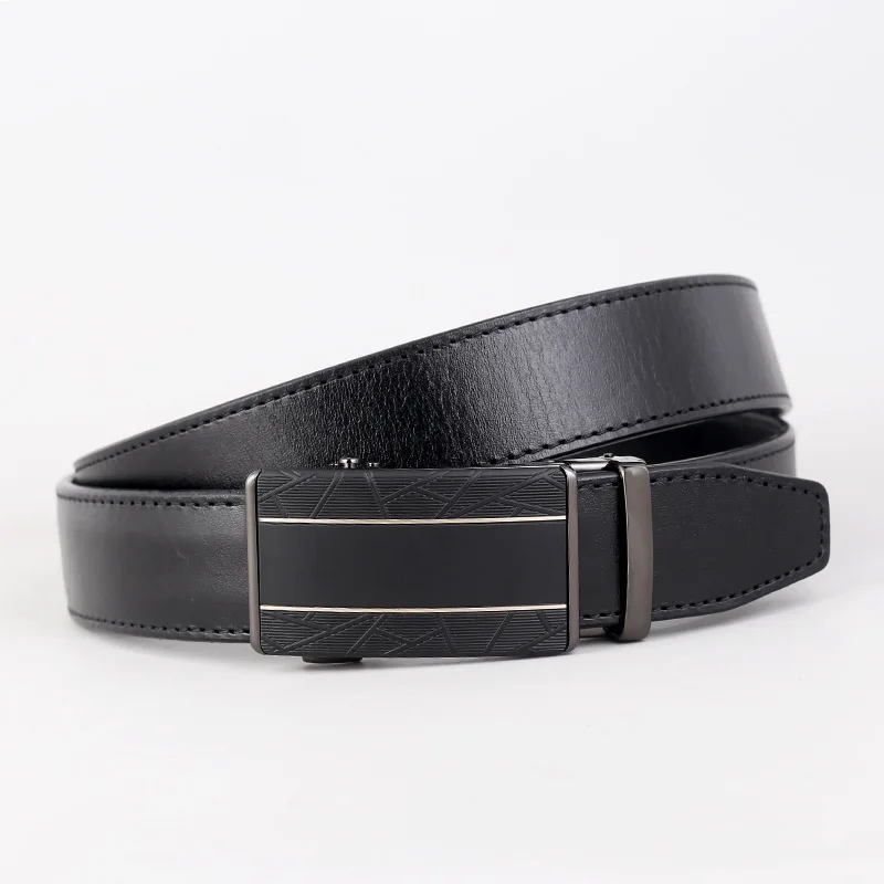 Belt men's 2024 genuine leather high-end pure cowhide men's belt men's automatic buckle jeans belt