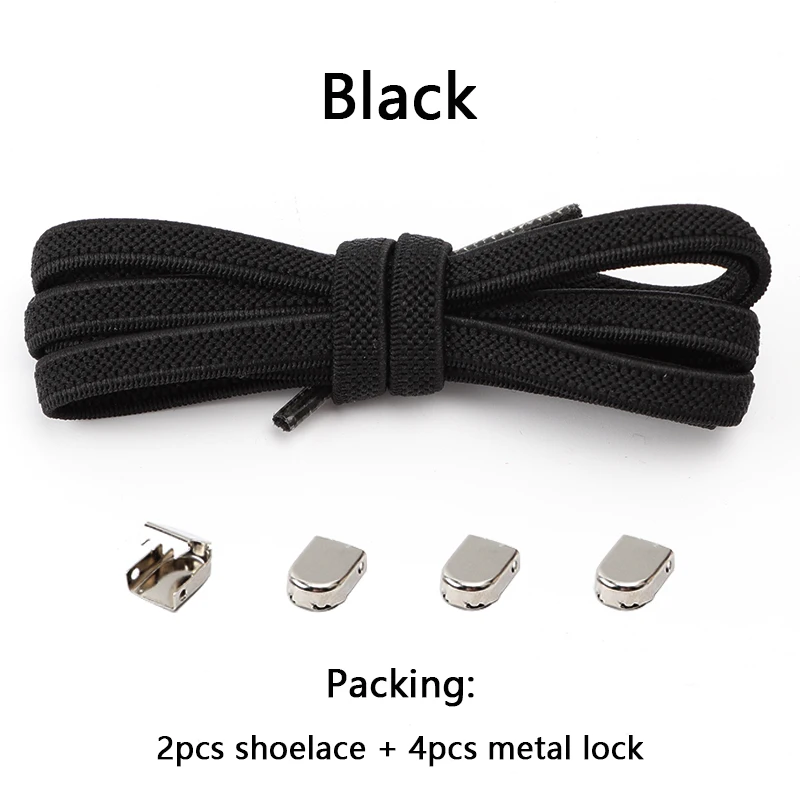 Elastische Schnürsenkel ohne Binden, Einheitsgröße, passend für alle Schuhe für Erwachsene und Kinder, Schnürsenkel für Turnschuhe, Schnürsenkel ohne Schnürsenkel, flache, erweiterte Schnürsenkel