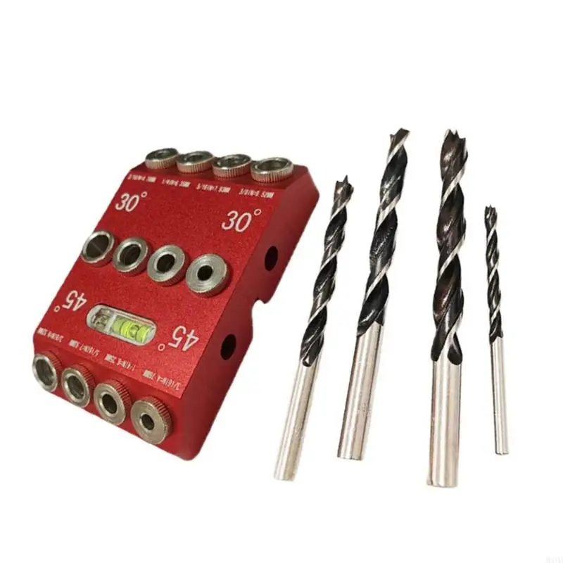Reliable Metal Drill Jig For DIY Projects Featuring Adjustable Angles And Included Level M4YD