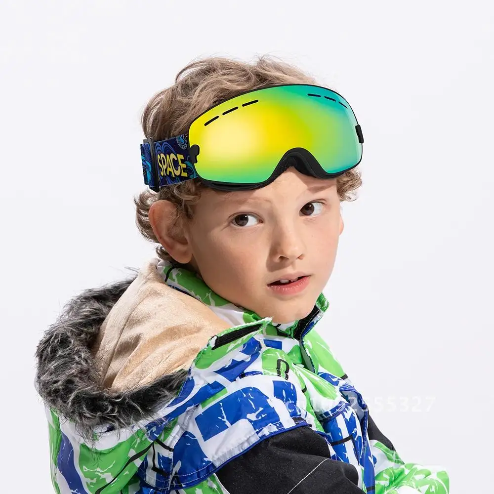 COPOZZ Children Ski Goggles with Graced Lens and Case Set for Kids UV400 Anti-fog Glasses Girls Boys Snowboard Eyewear GOG-244