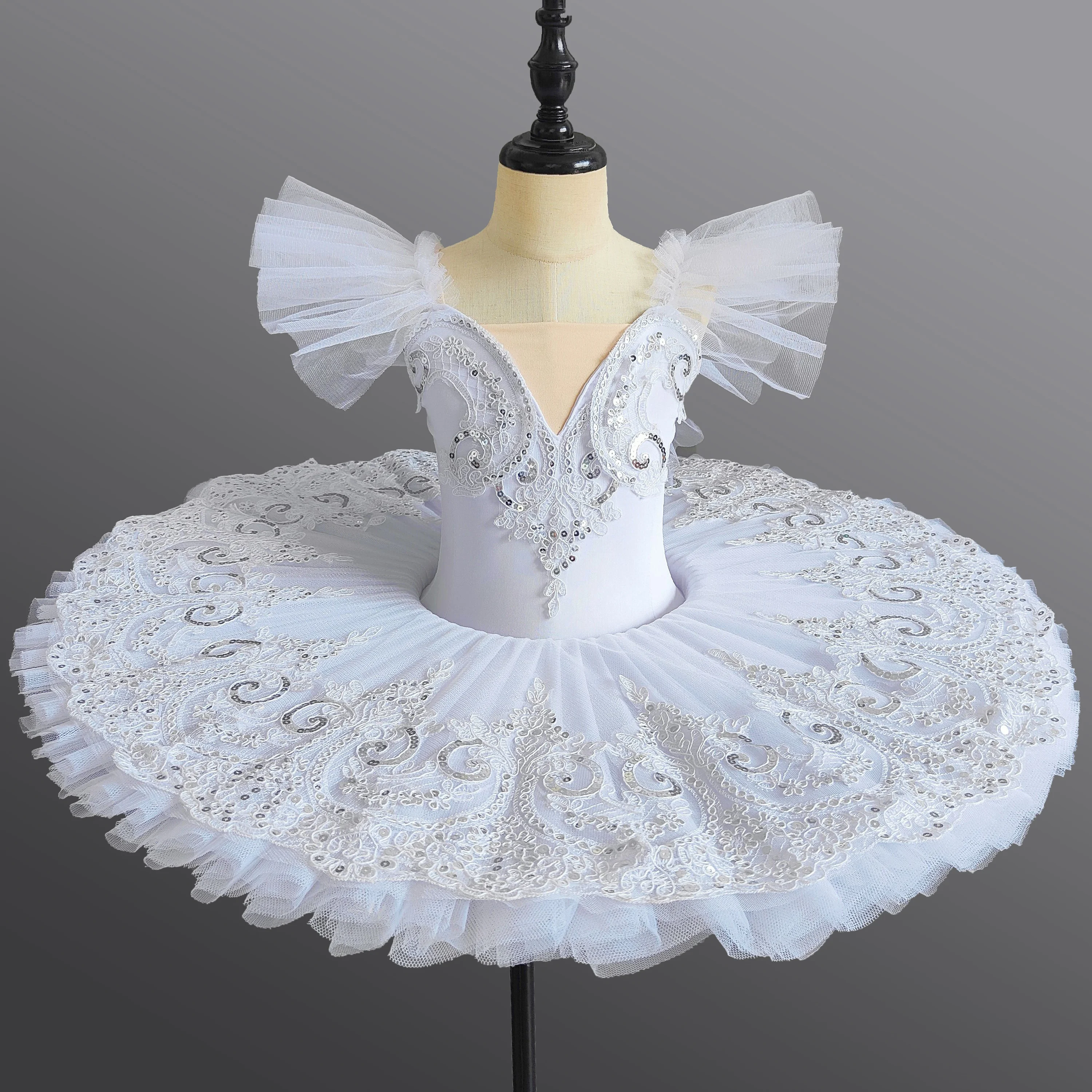 Ballet Tutu White Swan Lake Pancake Tutu Ballerina Party Dance Costumes ...
