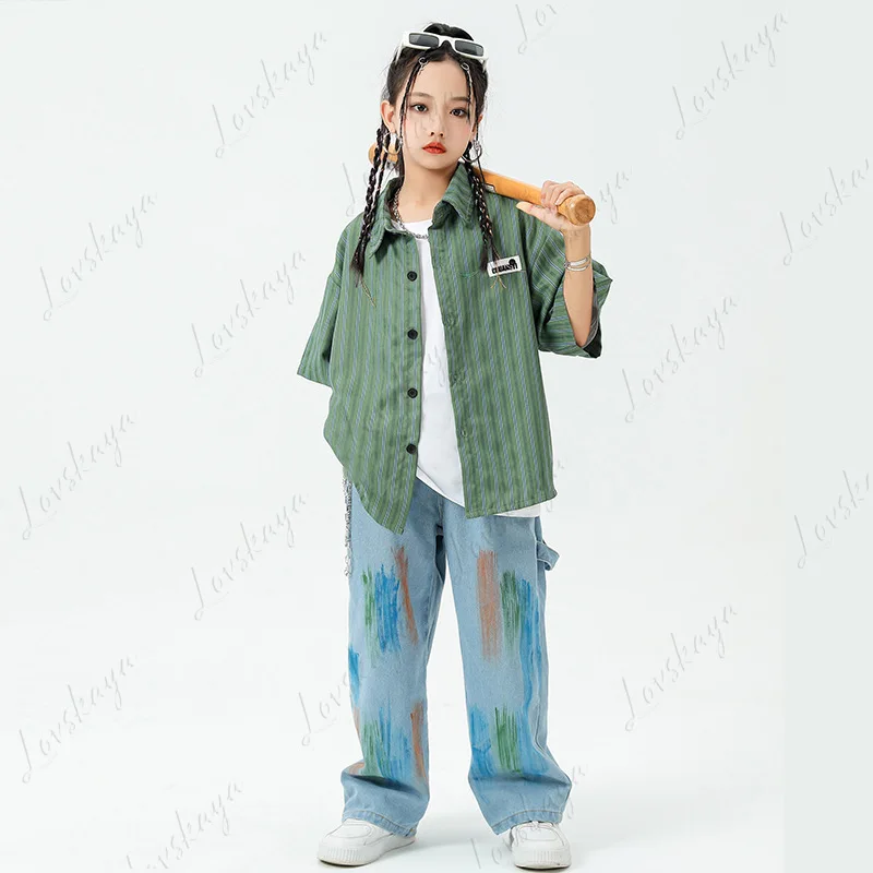 ชุดลำลองสำหรับเด็กผู้ชายเต้นสตรีทแดนซ์ - สไตล์ฮิปฮอปสุดเท่ ชุดการแสดงเต้นแจ๊สสำหรับเด็กผู้หญิง