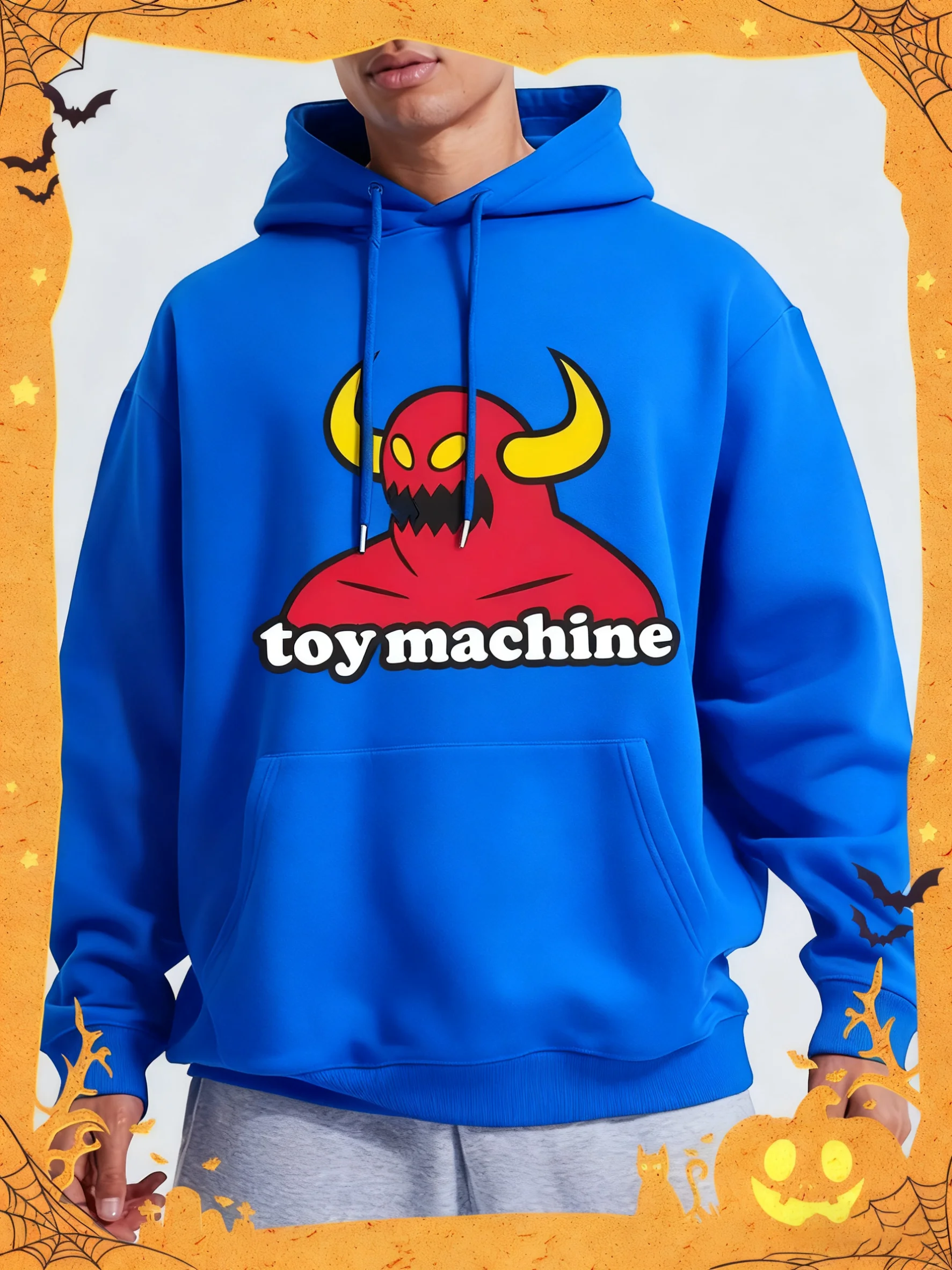 هوديي للرجال - سترة صوفية برسومات Red Devil Horns and Toy Machine #3