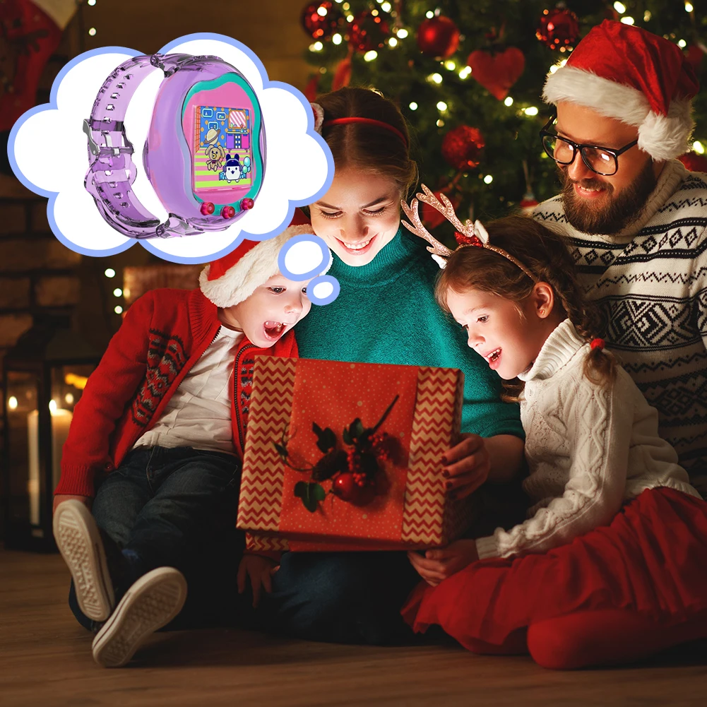 TPU Wristband Adjustable Protective Case for Tamagotchi Uni Shockproof Anti-Drop Wrist Strap Washable for Kids 6.3-8.85in