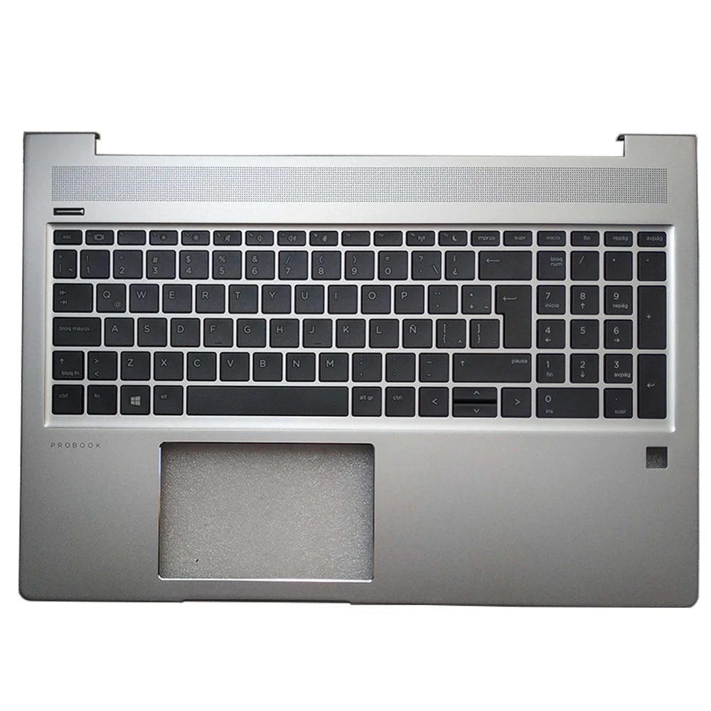 Mới Tây Ban Nha Bàn Phím Dành Cho Laptop HP ProBook 15 450 G6 455 G6 455R G6 450 G7 455 G7 455R G7 Laptop SP Với Palmrest Nắp Trên Bạc