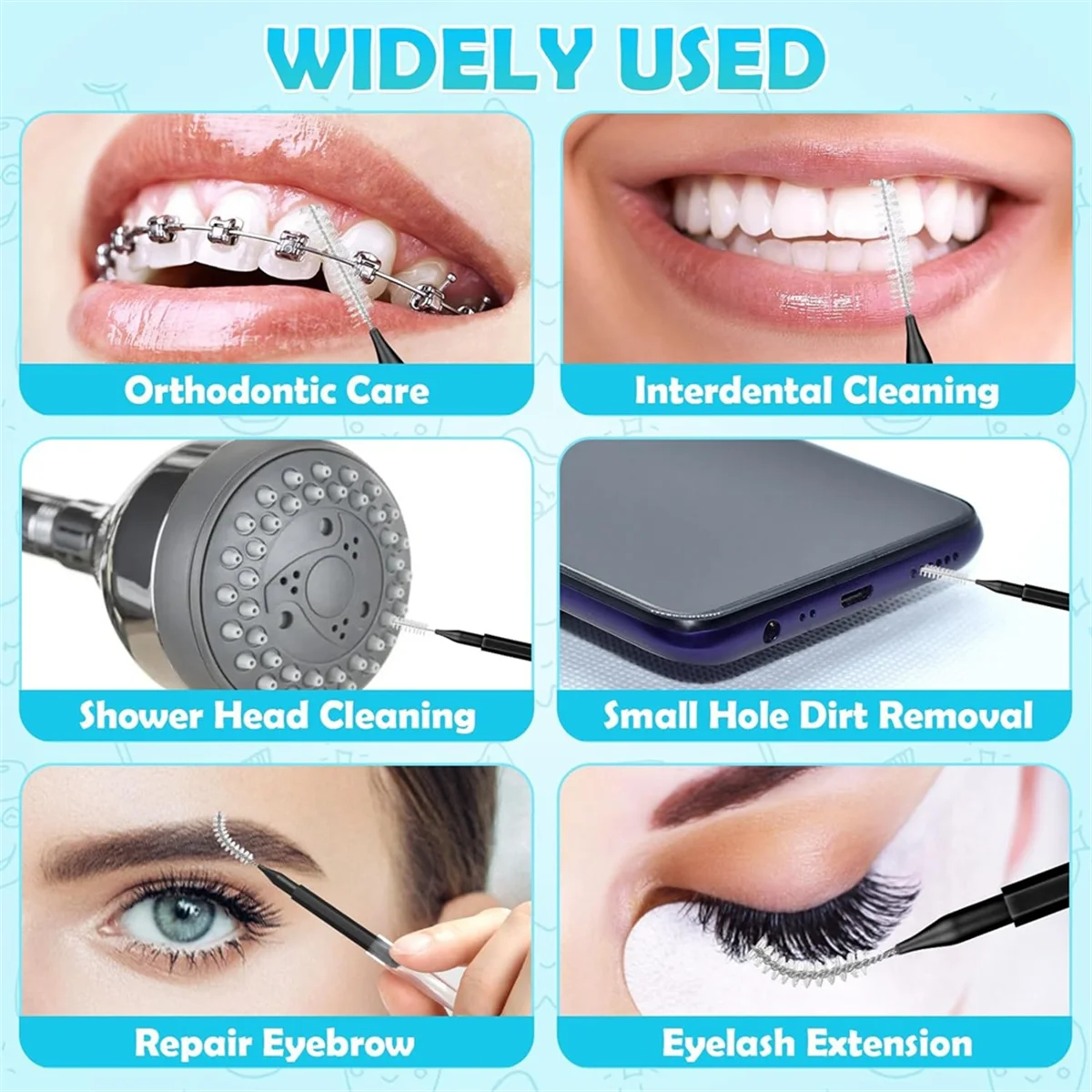 120 stuks interdentale ragers, beugelborstelreiniger voor tandenreinigingsgereedschap spiraalvormige tandborstel voor efficiënte mondverzorging C