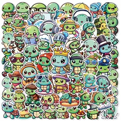 60Pcs Cute Turtle Stickers Kawaii Sea Turtle DIY Stickers Scrapbooking Phone Luggage Skateboard Decorative Waterproof Decals