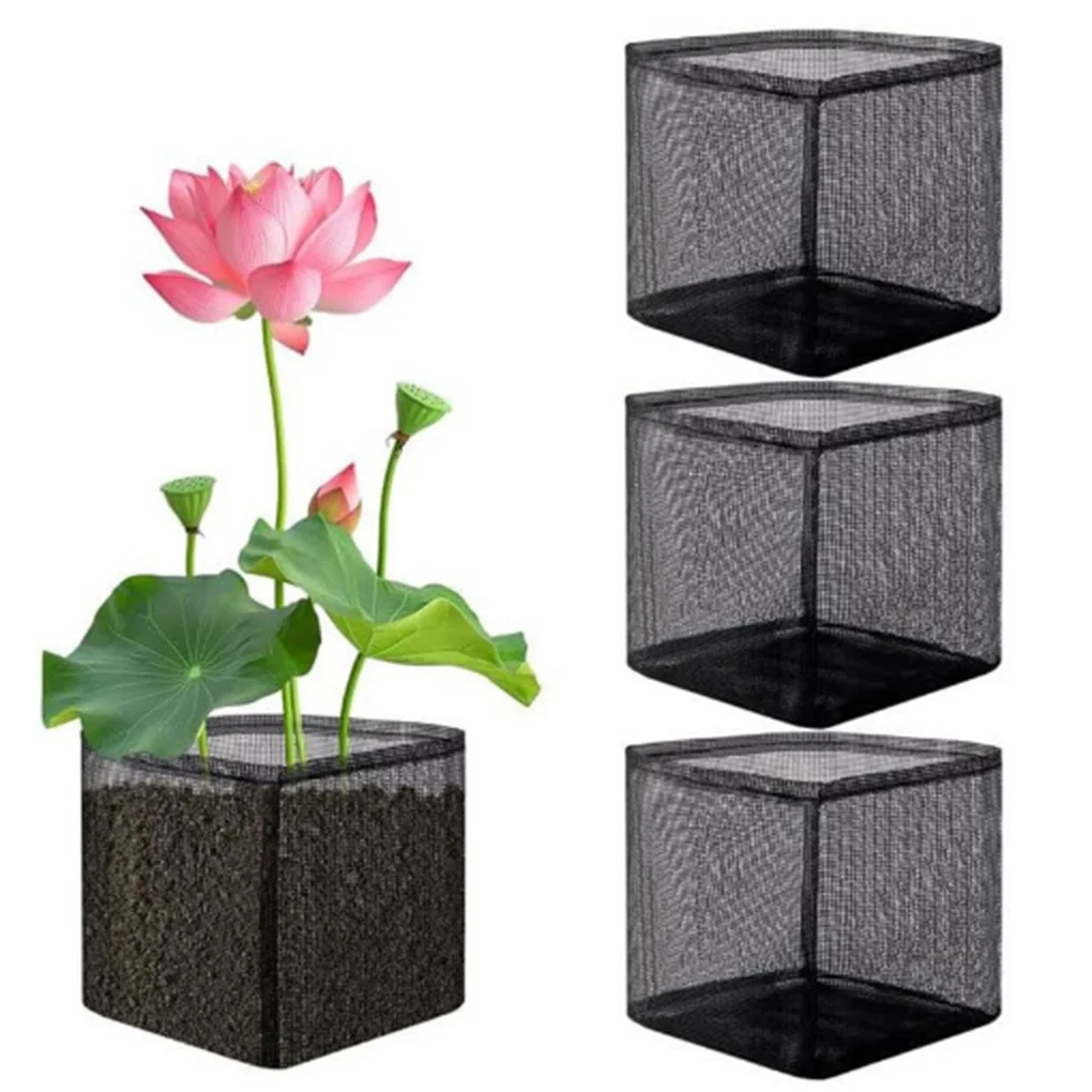 4pcs, Bags, Seed Bags, Pond Basket Nursery Plant Bags, Breathable Sturdy Durable Material Water Lilies Vegetables