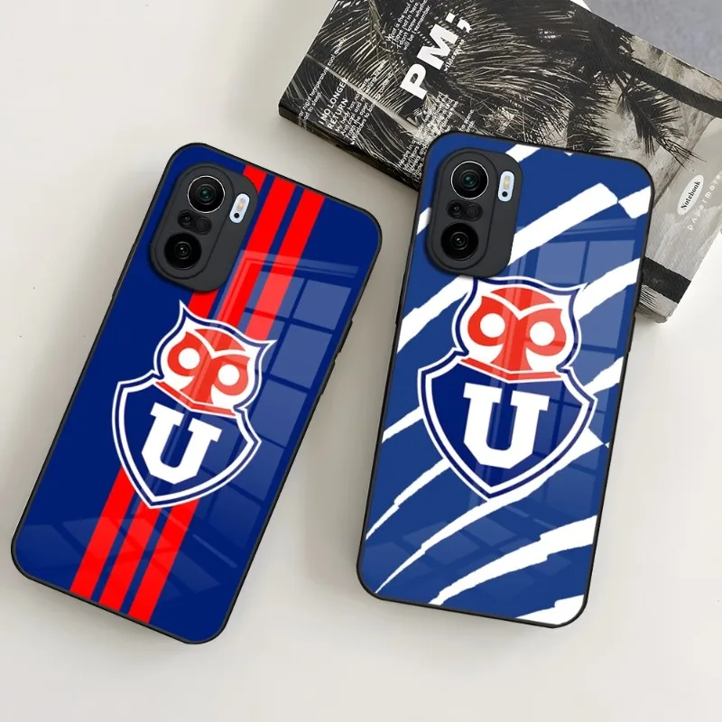 Chile University Logo Phone Case Glass For Xiaomi 13 11 12X 11T 10 12Pro Lite Poco F3 Redmi Note 10 9 8 Pro 9T 9A X3Pro Coque