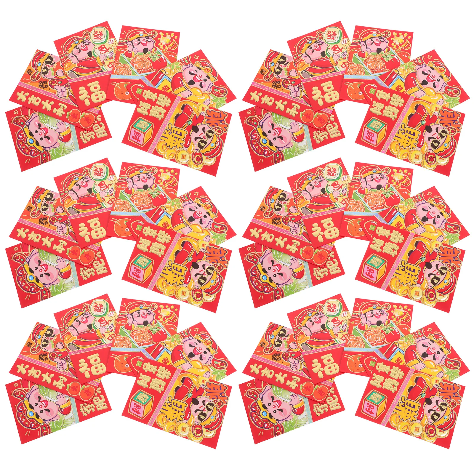 

36pcs Cartoon Red Envelopes Snake Year Theme Traditional Chinese New Year Money Gift Packaging Lunar Festival Cash Envelope Red