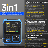 Brand 10MSa/s Digital Oscilloscope Transistor Tester 1-100KHz Function Signal Generator Electronic Component LCR Meter DSO-TC3