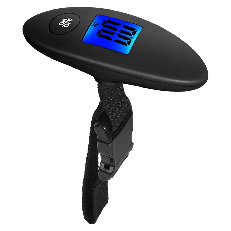 40 kg / 100 g draagbare bagageweegschaal Hoge precisie digitale reishangschalen met riem LCD digitale elektronische bagage