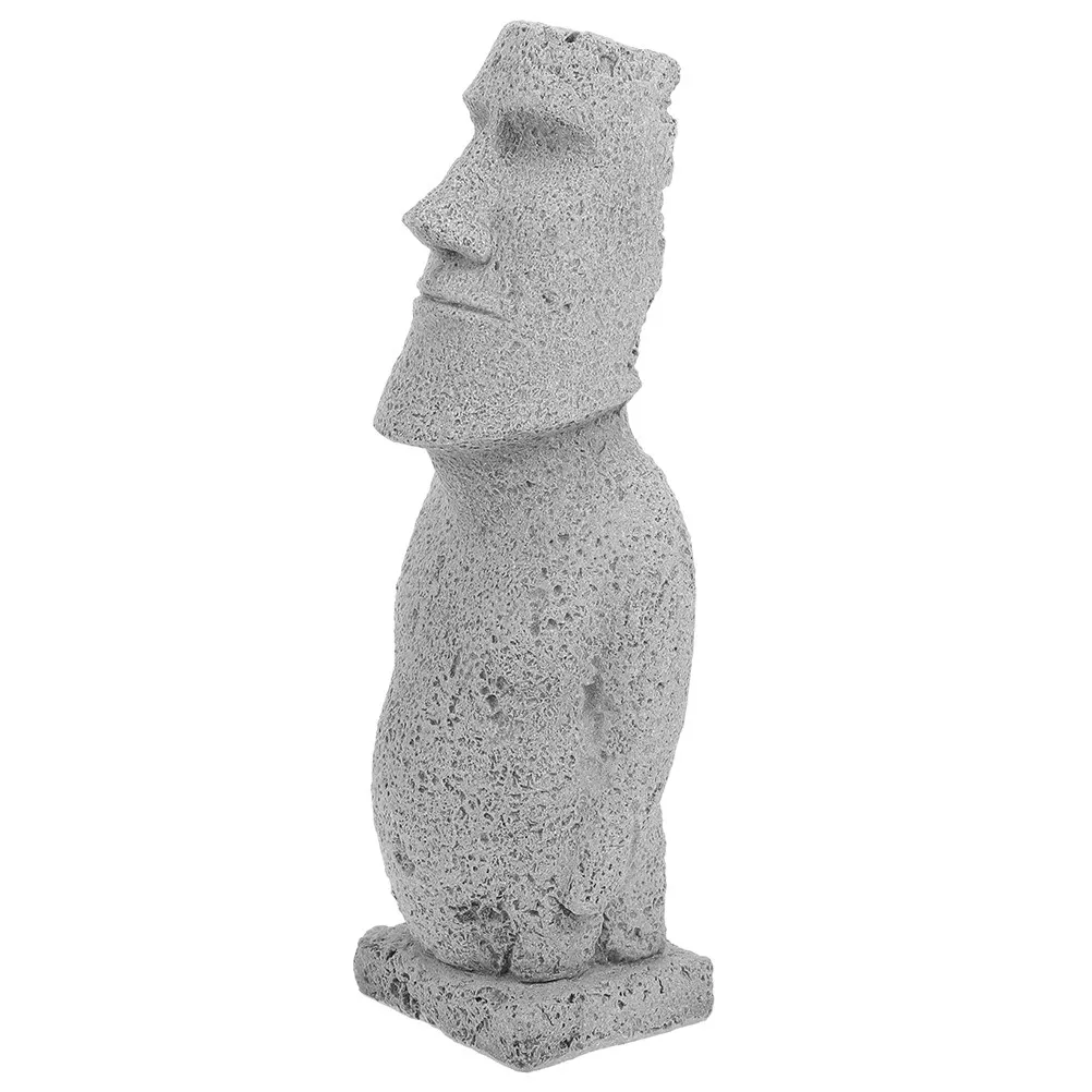Miniature Moai Statue High Precision Home Decoration Aquarium Centerpiece Garden Stone Sculpture Stone Craft Small Decoration