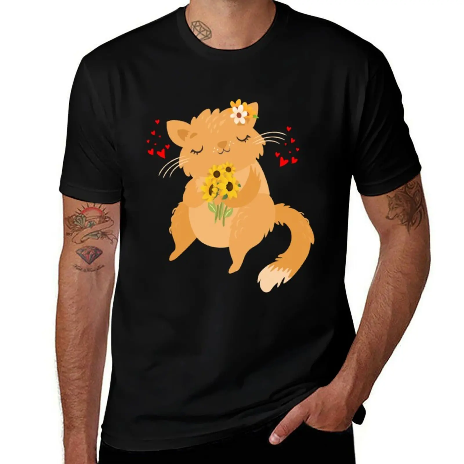 

Cat Sunflower T-Shirt gifts for boyfriend sublime for a boy men t shirts