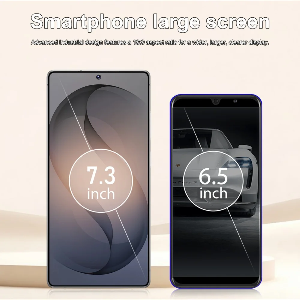 K-Touch Smartphone For C27 Ultra 7.3inch Full Display Cell Phone 7800mAh Battery Mobile Phones 48MP Camera 22GB+2TB Face ID Unlocked 5G Dual SIM Android 15 CellPhones with FM Radio GPS