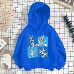 New Spring-Autumn Hoodie With Fun Cat And Mouse Cartoon Prints Stylish Outdoor Wear For Kids Bugs Bunny hoodie set  Aged 3-14