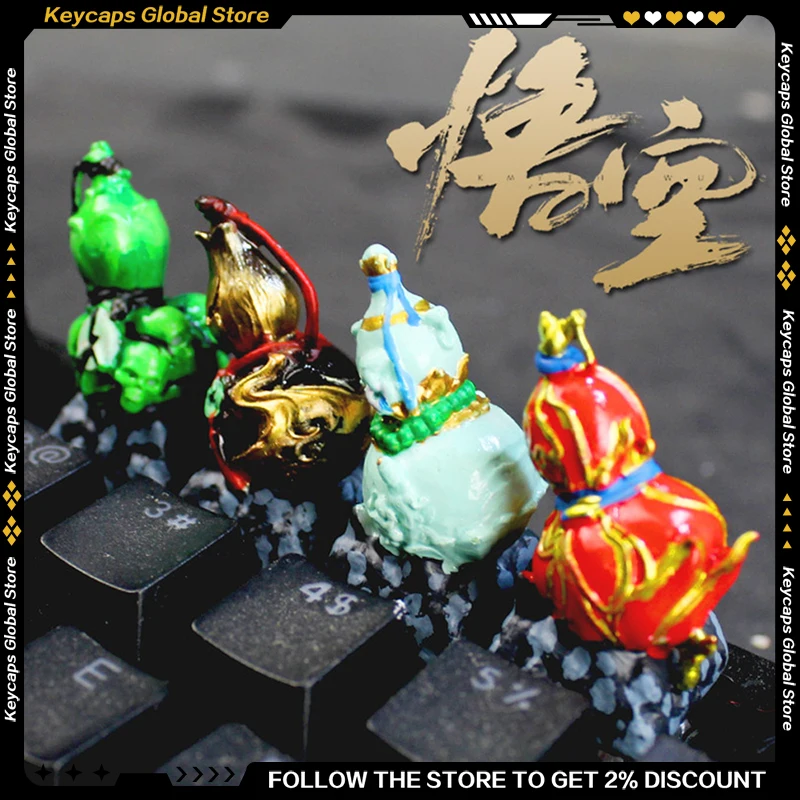 

Черный миф: Wukong Artisan игровой колпачок из смолы OEM креативные индивидуальные 3D колпачки для механической клавиатуры подарки для мальчиков