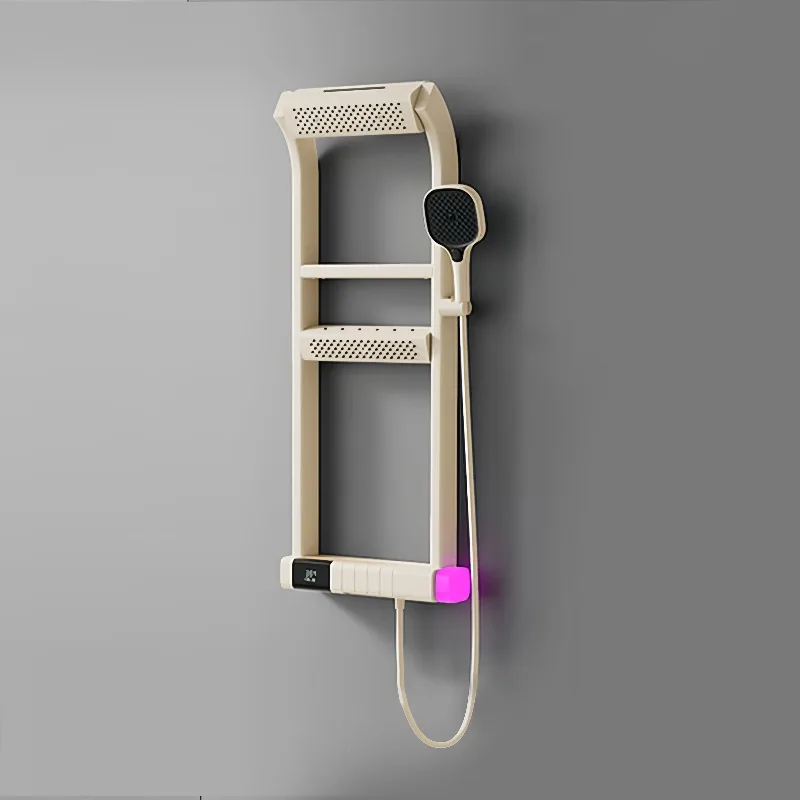 Nouveau système de douche à poignée unique de Style moderne de luxe, ensemble de salle de bains en Chrome poli, robinet thermostatique, pulvérisation douce de pluie