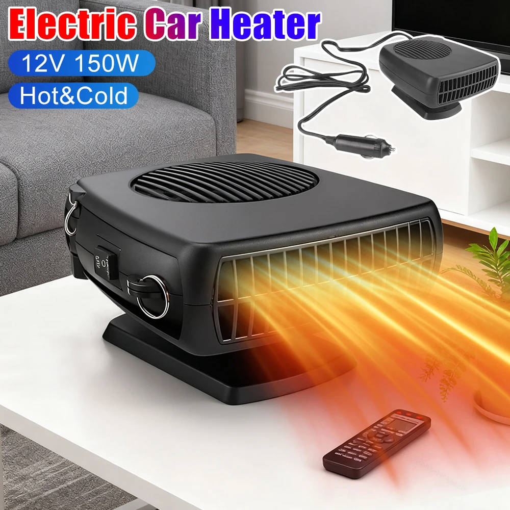 12V Electric Cooling Heating Fan Car Windshield Demister Defroster Warm Air Blower Fan Heater Hot&Cold Universal Car Heater Fan