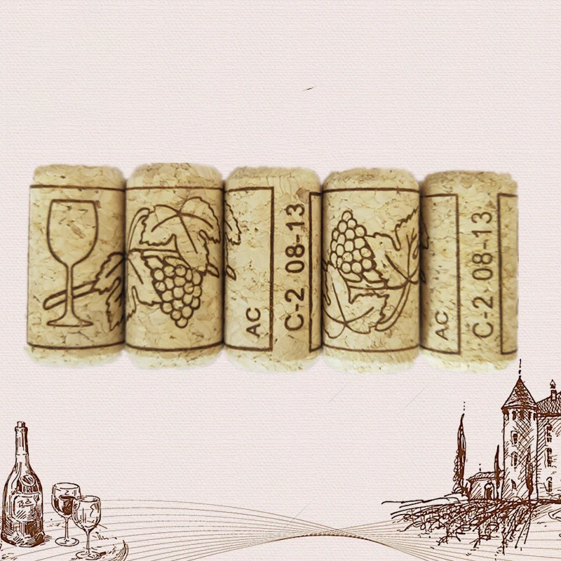 100Pcs Functional Wine Bottle Stoppers Reusable Cork Seals for Wine Preservation Portable Bar & Kitchen Tool Set