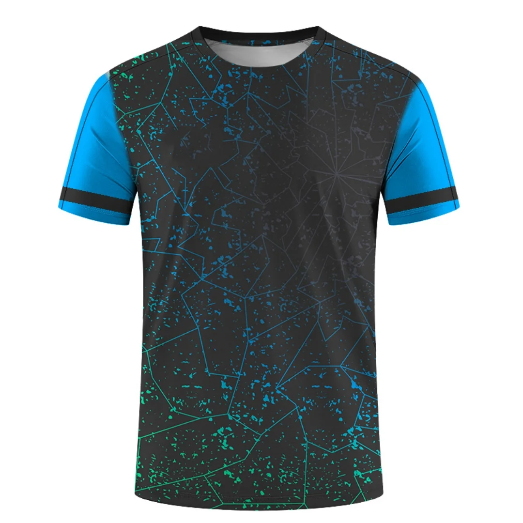 في الهواء الطلق تشغيل اللياقة البدنية تي شيرت ثلاثية الأبعاد الطباعة الصيف الرياضة الترفيه الجافة بسرعة تي شيرت رجالي ملابس الأطفال المحملة Y2k امرأة