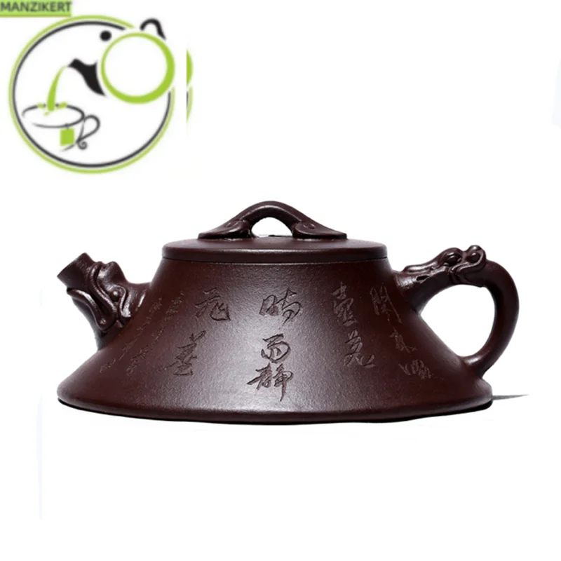 

140ml Chinese Yixing Purple Clay Teapots Raw Ore Zhu Mud Stone Scoop Tea Pot Household Zisha Beauty Kettle Tea Set Accessories