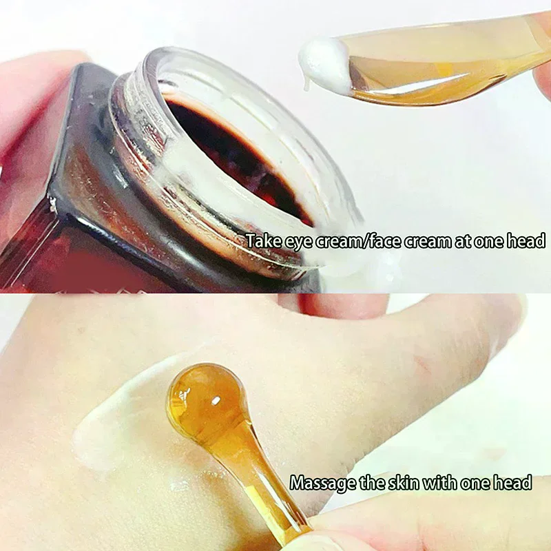 5/10 قطعة كريم عين قضيب ملعقة الأسطوانة عصا تدليك شفافة ملاعق التجميل التجاعيد قناع الوجه العناية بالبشرة الاكريليك #2