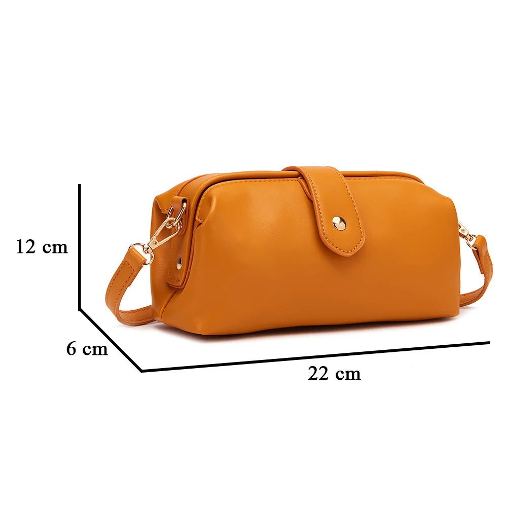 New Oil Wax PU Leather Shoulder Bag Retro European and American Style Doctor Clip Bag Crossbody Shoulder Purses Mini Bag