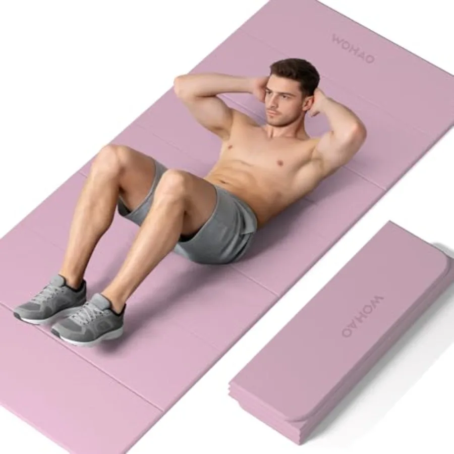 

7-Fold Yoga Mat 74"x31" - 0.31 Inch Thick Folding Exercise Mat, Extra Wide Non-Slip POE Mat for Travel, Storage, Yoga, Pilates,