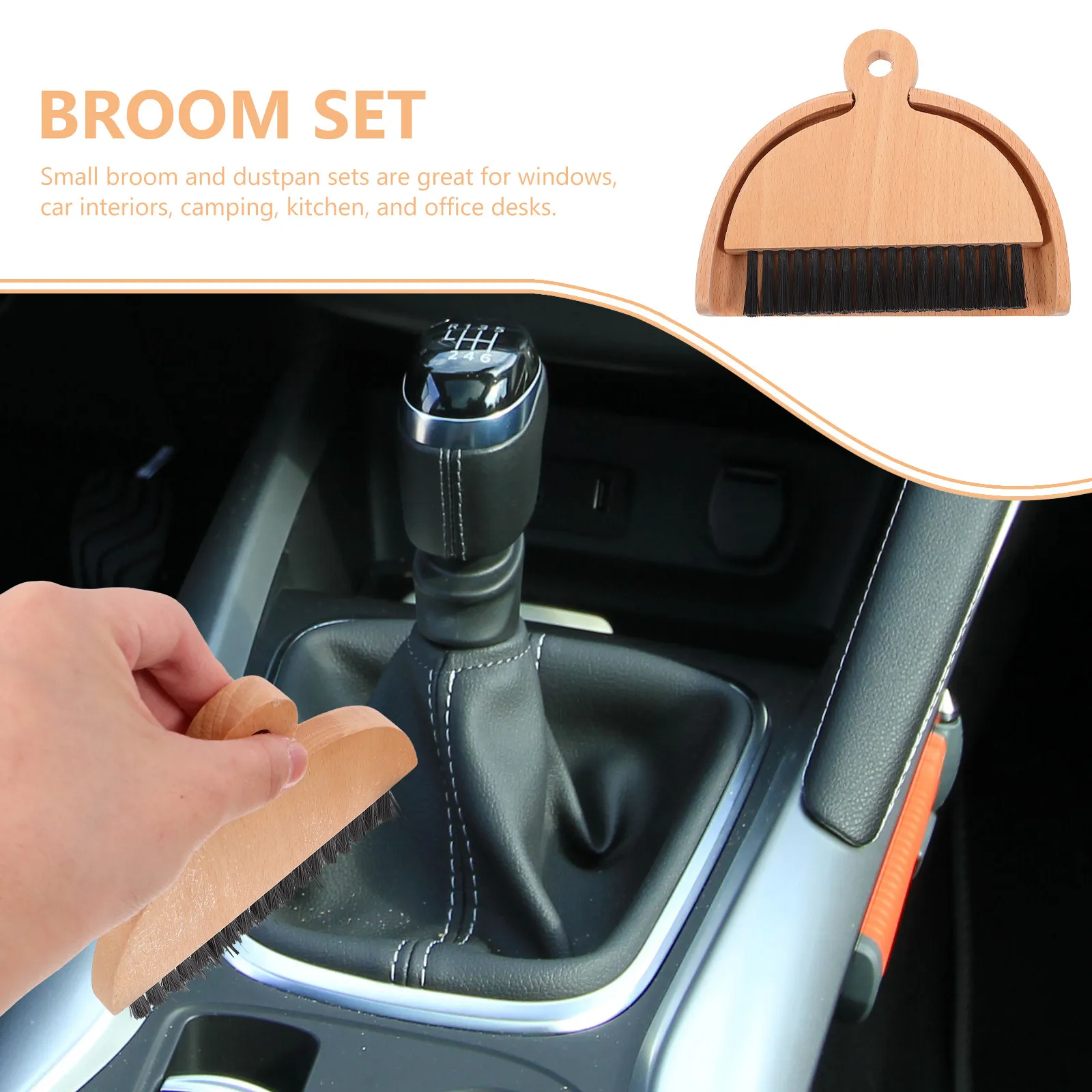 

Portable Mini Desktop Sweeping Kit Standing Broom Dustpan Small Cleaning Brush Compact Tools for Home Office Table Cleaning