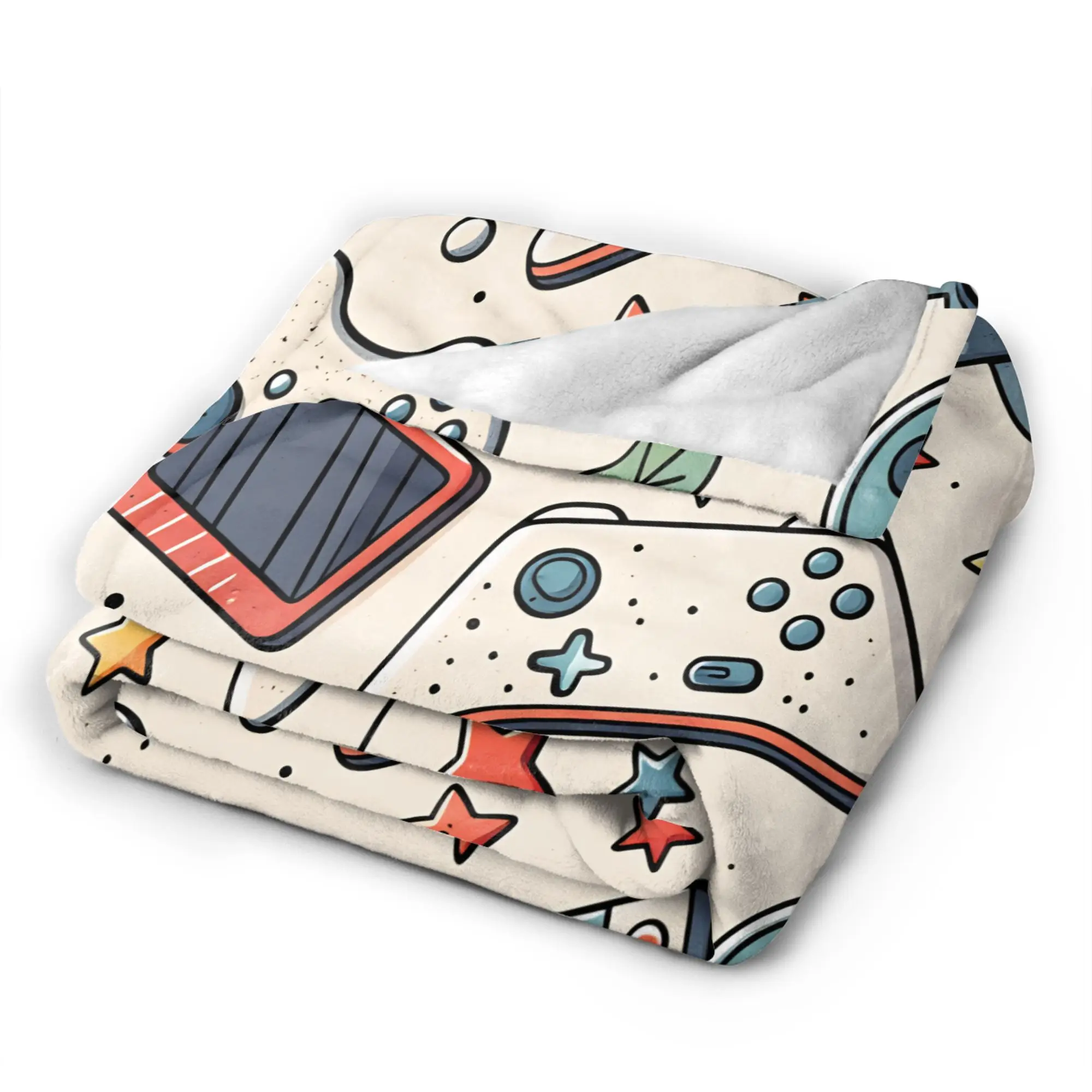 The Evolution of Video Game Blanket  Soft Funny Plush Bedding Throws For Child Home Decor Flannel Bedspread Bed Cover