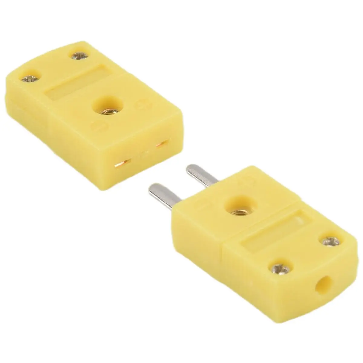 TCE Yellow Plastic Shell K Type Thermocouple Plug Socket Connector Set