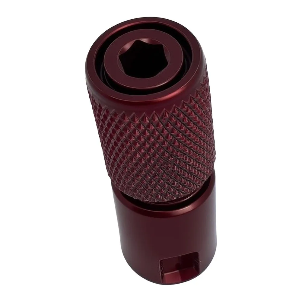 Red Angle Grinder Adapter Industrial Grade Metal 6.35mm Hex Shank Design Secure Bit Attachment High Compatibility Bits