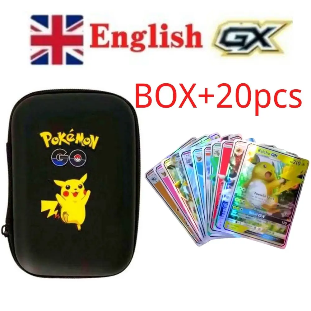 1BOX20pcs Pokemon Cards GX Tag Team  Mega  Game Battle Carte Trading Collection English Cards Toys Kids Gifts