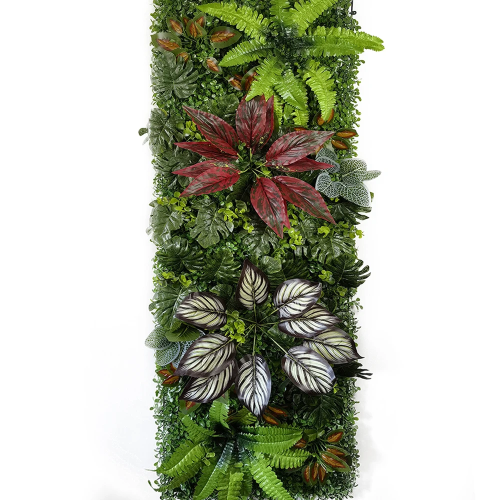 40*120CM Artificial Plant Grass Wall Panel UV Resistant Green Leaf Fence  Backyard Screen Wedding And Christmas Decoration