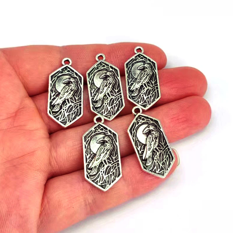 5pcs New DIY Bird Moon Tree Pendant Charm for Women Man Accessories