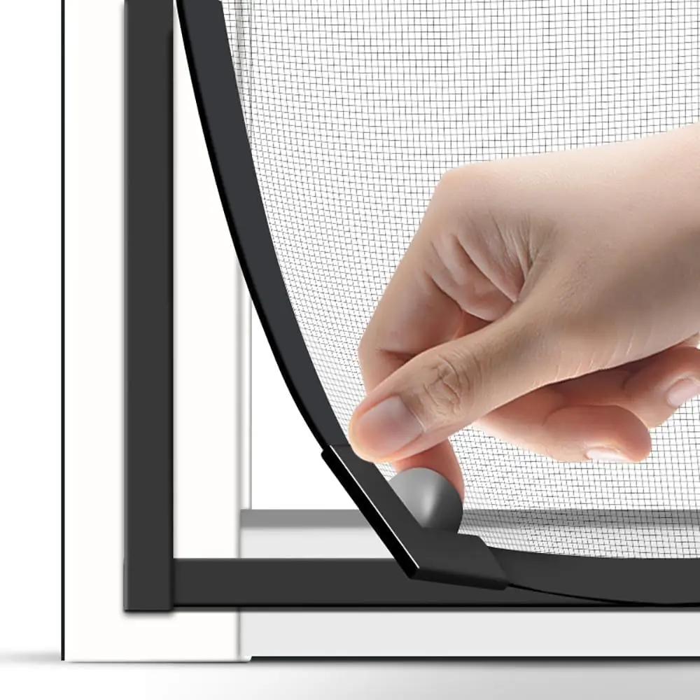 Adjustable DIY Magnetic Window Screen with Strong Anti-Tear Fiberglass Mesh Household Magnet Self-adhesive Window for House