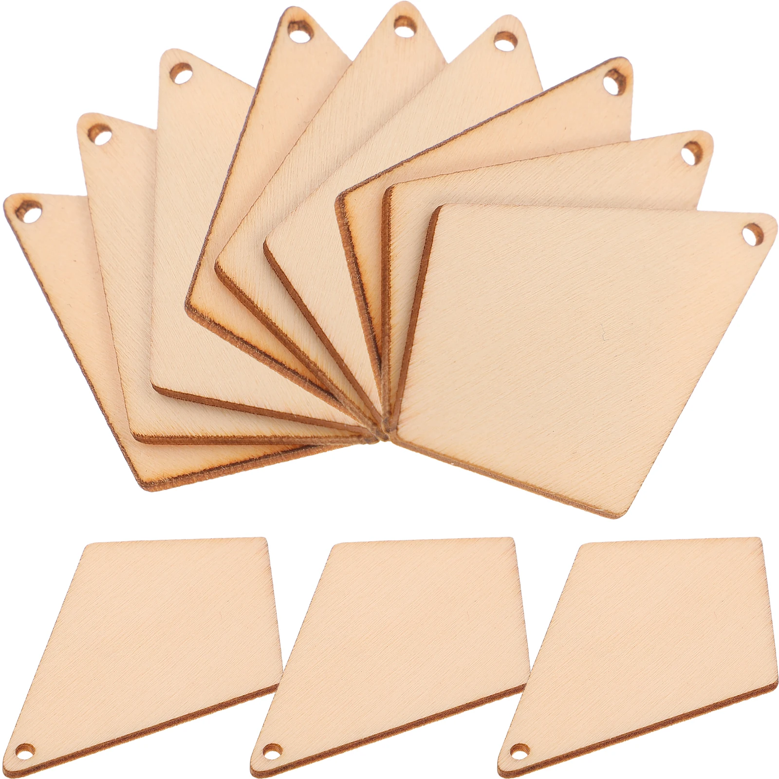 

50 Pcs Earrings Durable Casual Jewelry Wooden Eardrop Geometric Shaped Earrings Party Ear Decor Bamboo Eardrop Charm