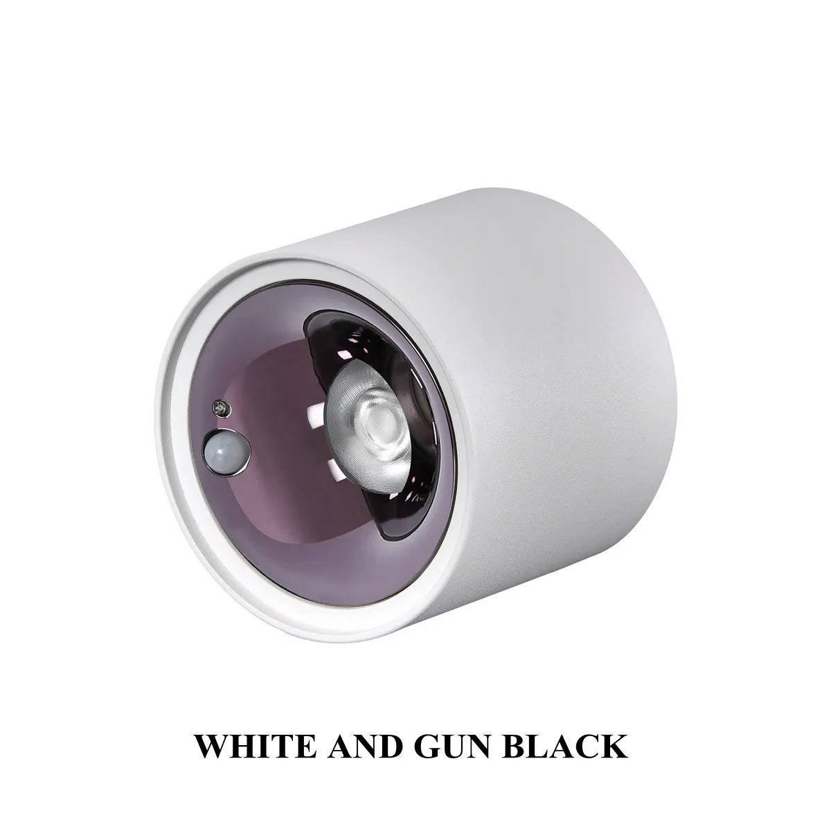 WHITE AND GUN BLACK