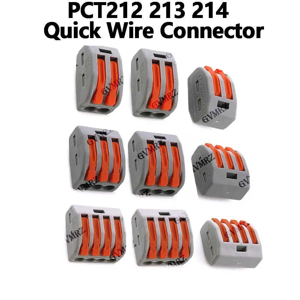 5PCS 213 214 Electrical Wiring 214 PCT212 213 Quick Wire Connector,Fast Wiring Push in Lever Connectors Terminal Block for Wires