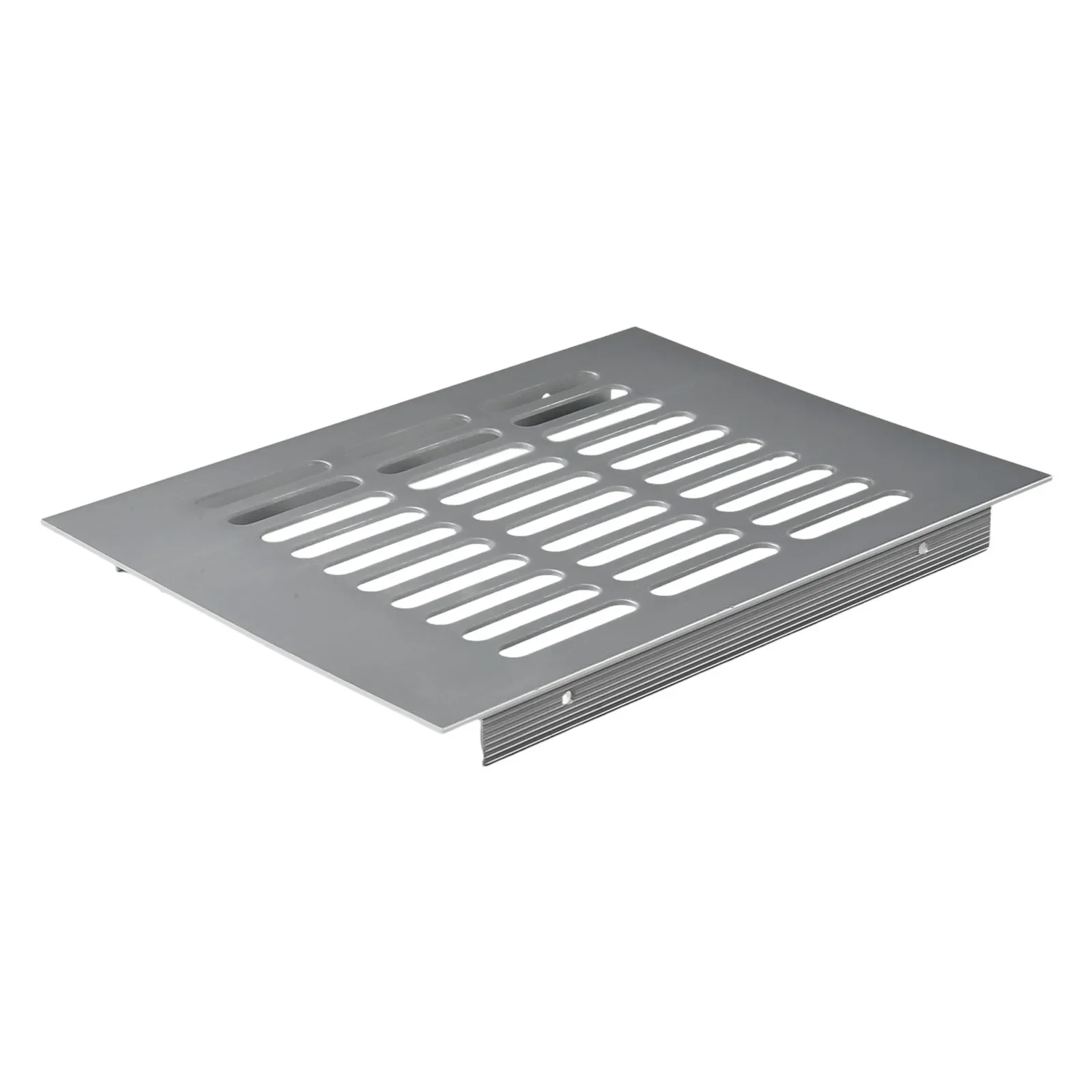 150mm Length Silver Aluminum Alloy Rectangular Air Vent Cover,Louvered Ventilation Grille For Wardrobe Shoe Cabinet Closet